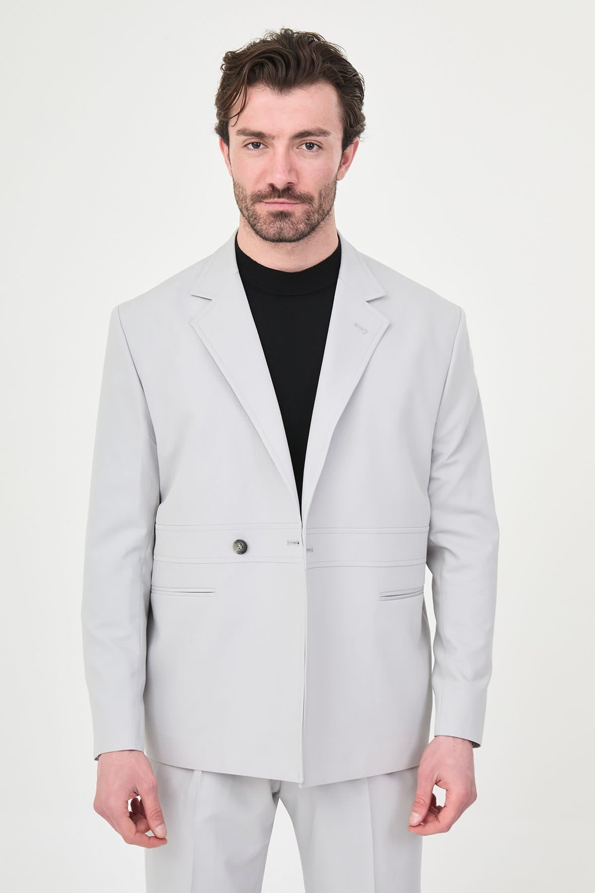 Men’s Light Grey Slim Fit Suit