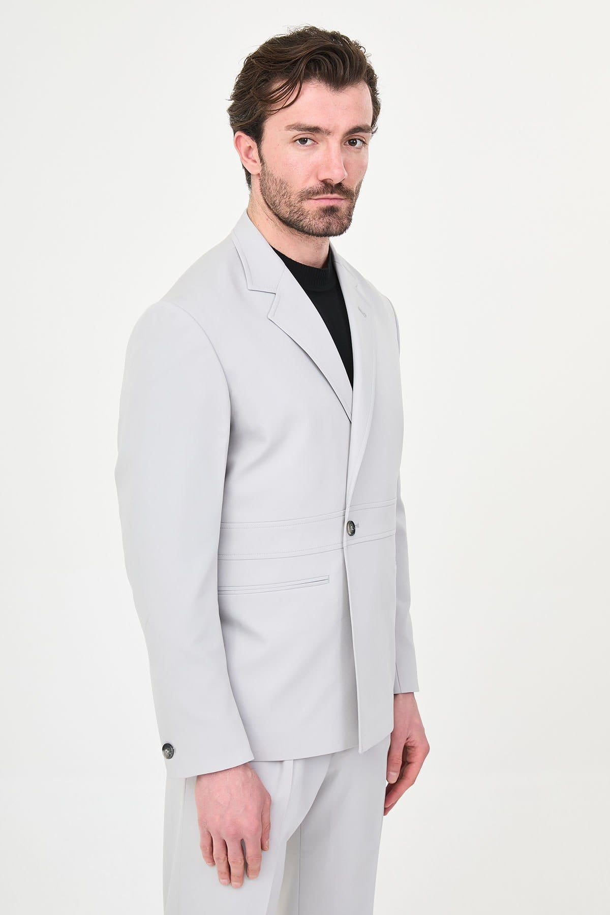 Men’s Light Grey Slim Fit Suit
