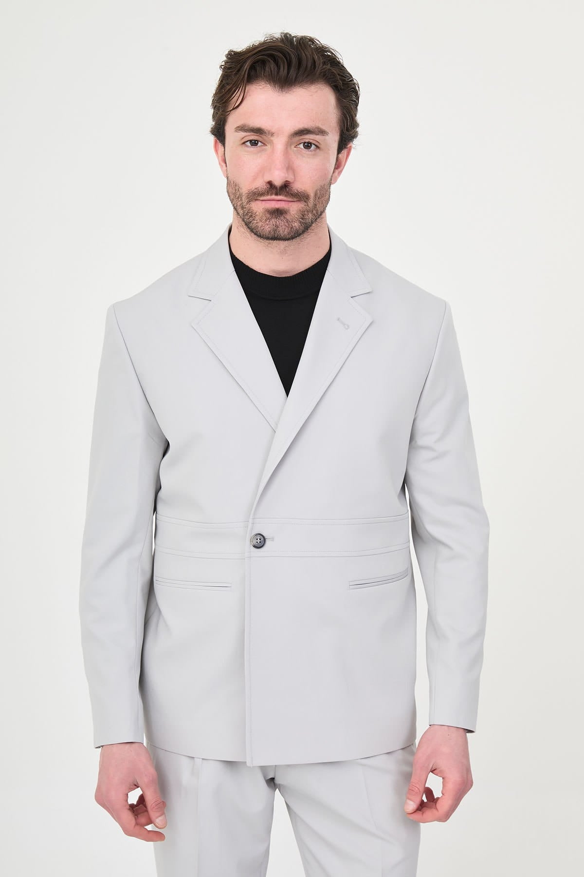 Men’s Light Grey Slim Fit Suit