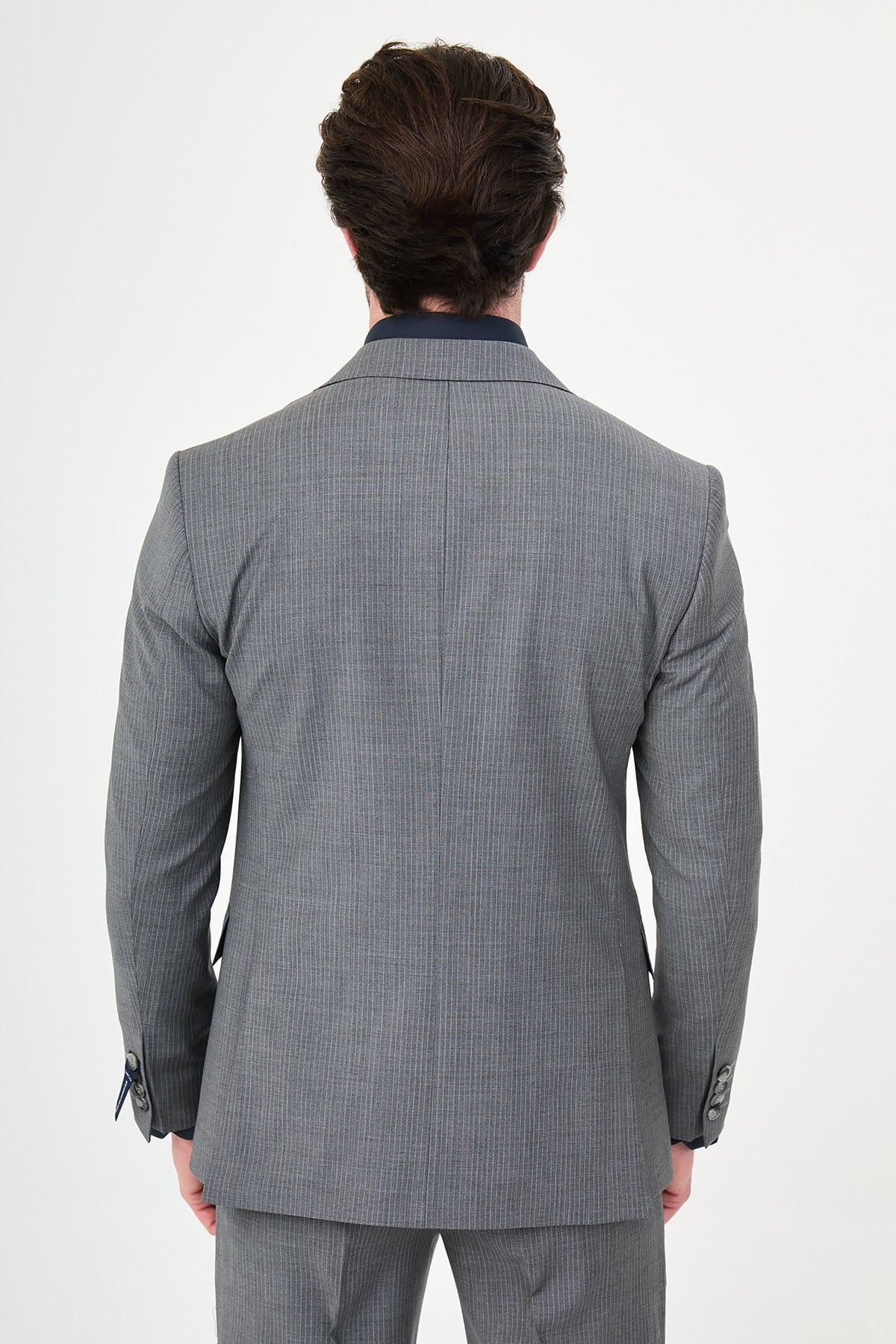 Men’s Light Grey Slim Fit Wool Suit