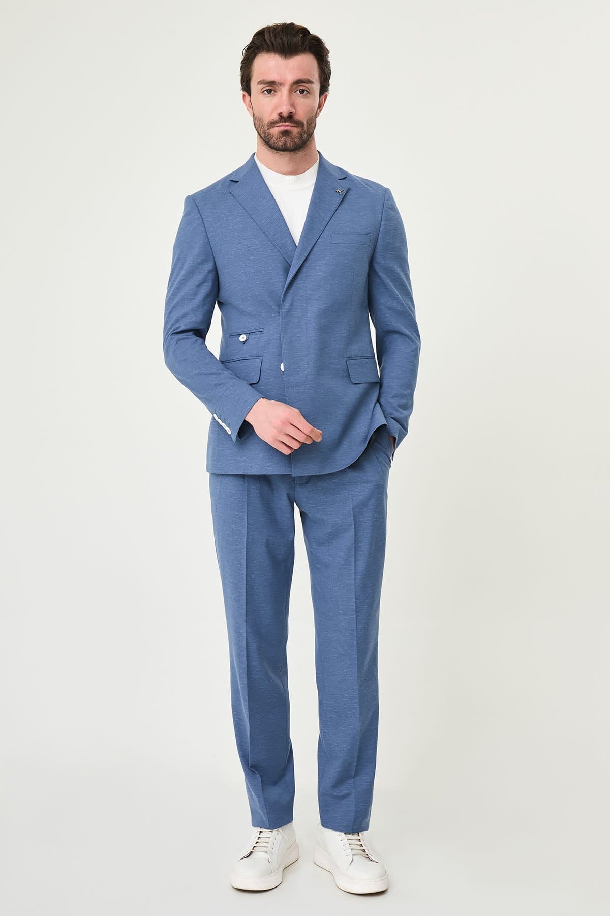 Men’s Sky Blue Slim Fit Suit