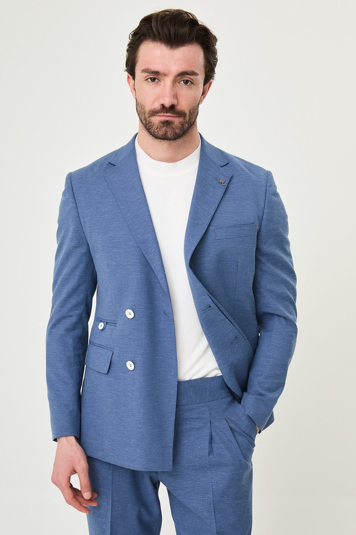 Men’s Sky Blue Slim Fit Suit