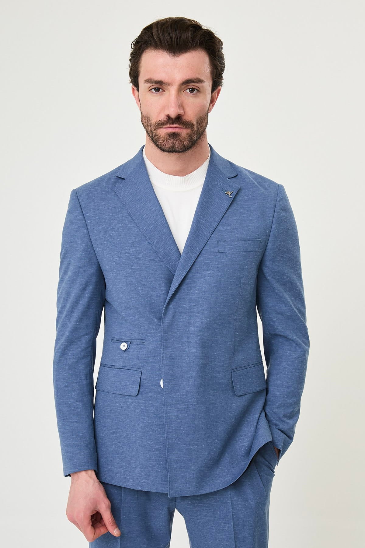 Men’s Sky Blue Slim Fit Suit
