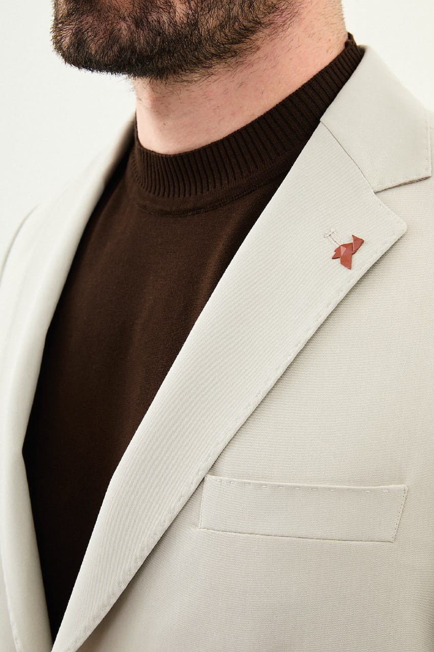 Men’s Stone Beige Slim-Fit Suit