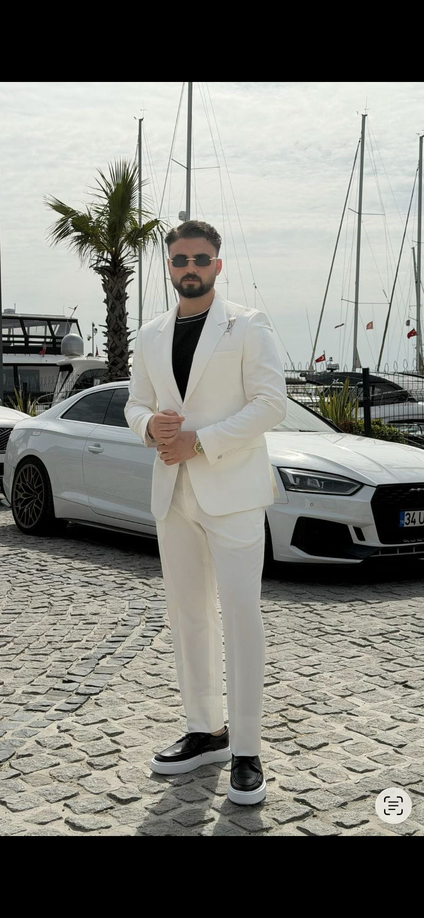 Men’s White Slim Fit Suit