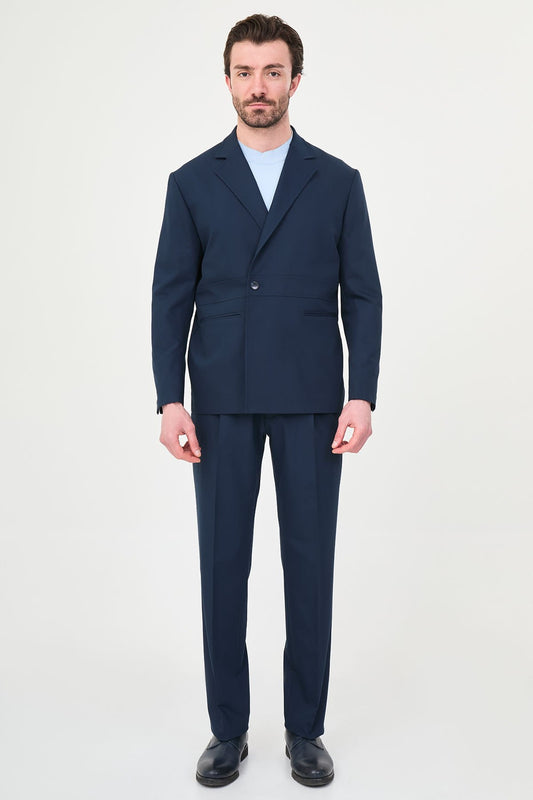 Modern Men’s Navy Blue Slim Fit Suit