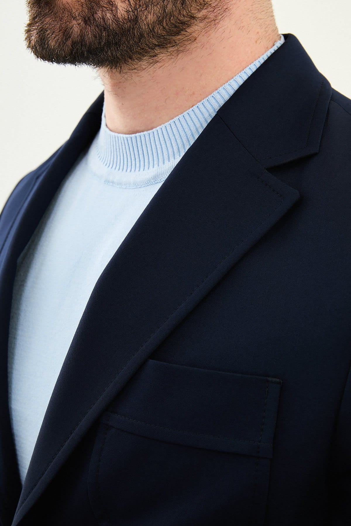 Navy Blue Slim Fit Stretch Sport Jacket Blazer