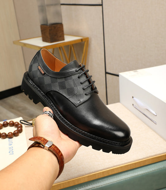 Louis Vuitton Black Grid Oxford