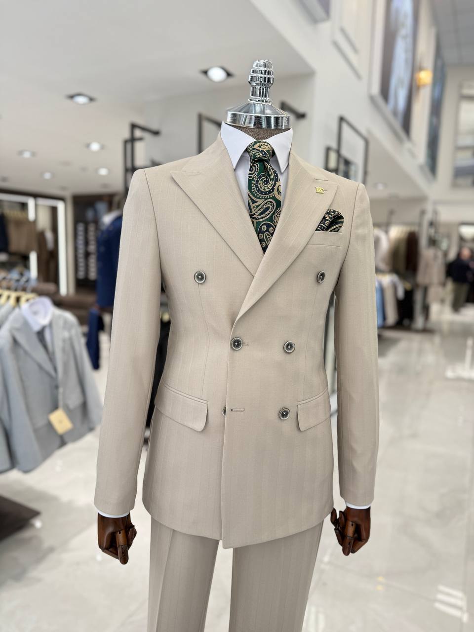Suitharbor Double-Breasted Slim Fit Prom Suit – Multiple Colors