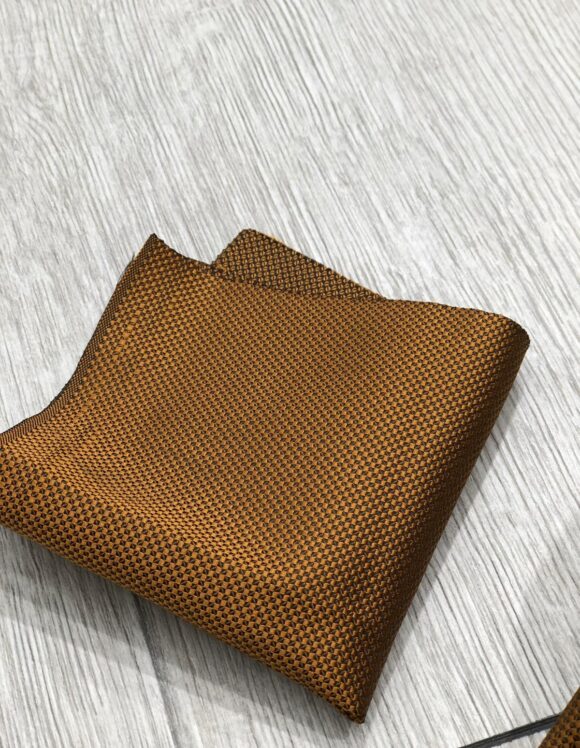 Tile Brown Textured Tie for Men