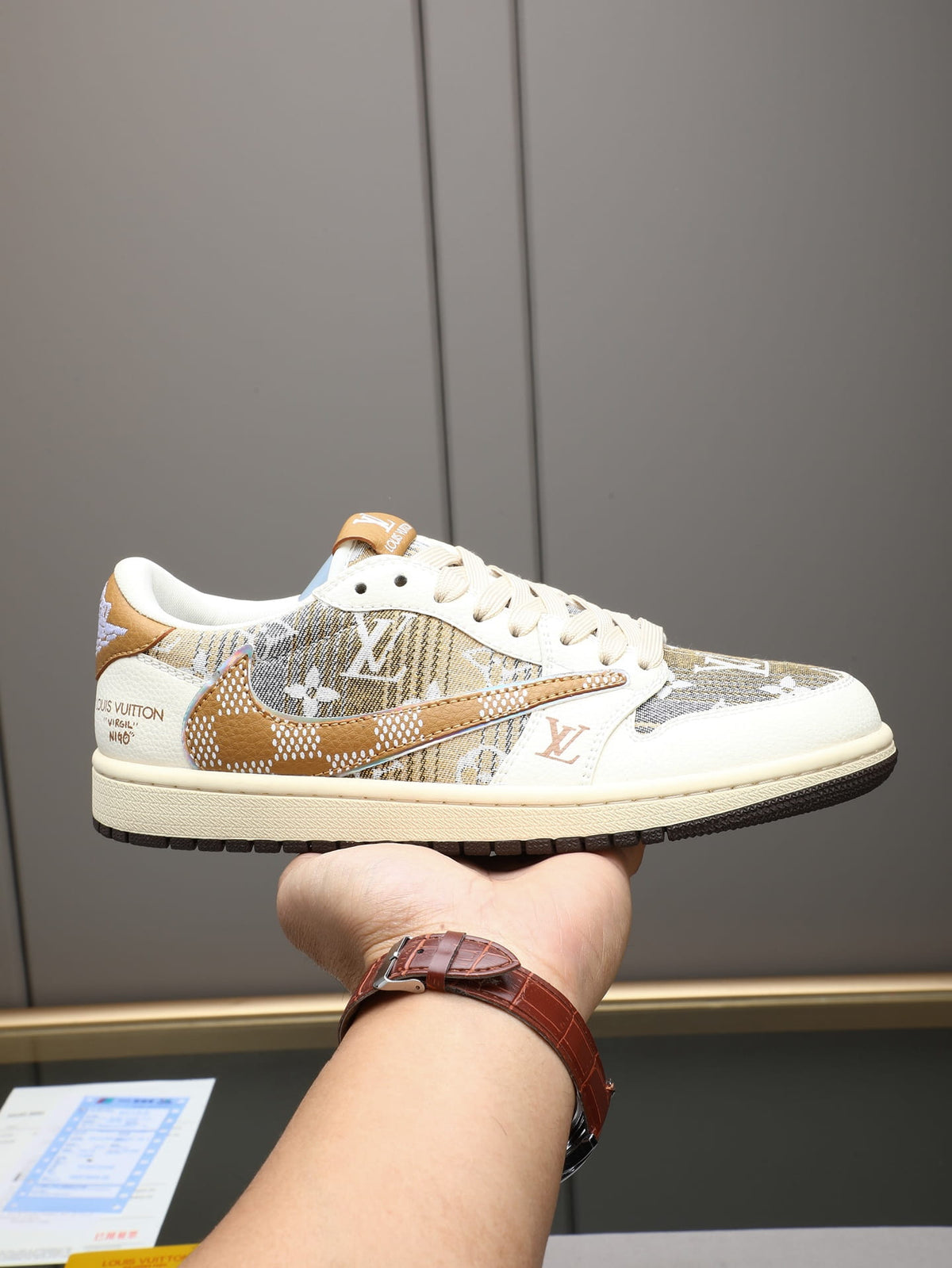 Travis Scott x Louis Vuitton Brown Monogram Low-Top Sneakers