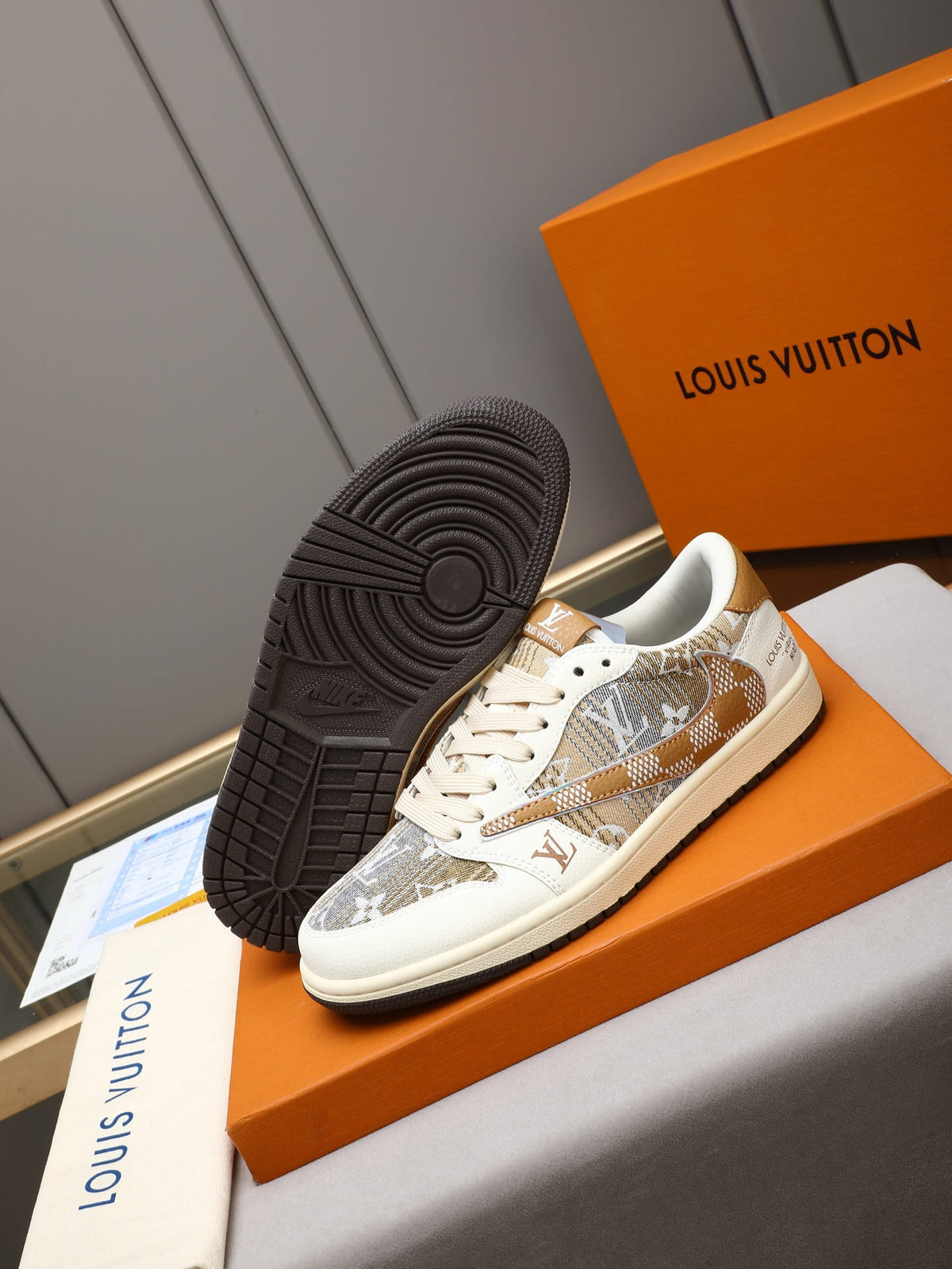 Travis Scott x Louis Vuitton Brown Monogram Low-Top Sneakers