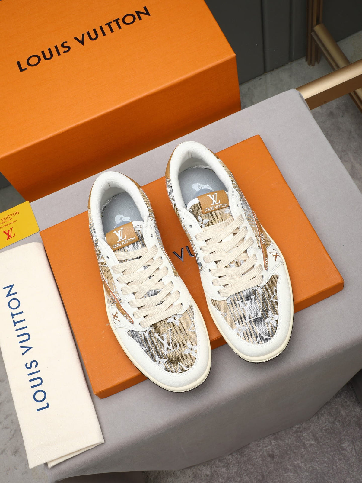 Travis Scott x Louis Vuitton Brown Monogram Low-Top Sneakers