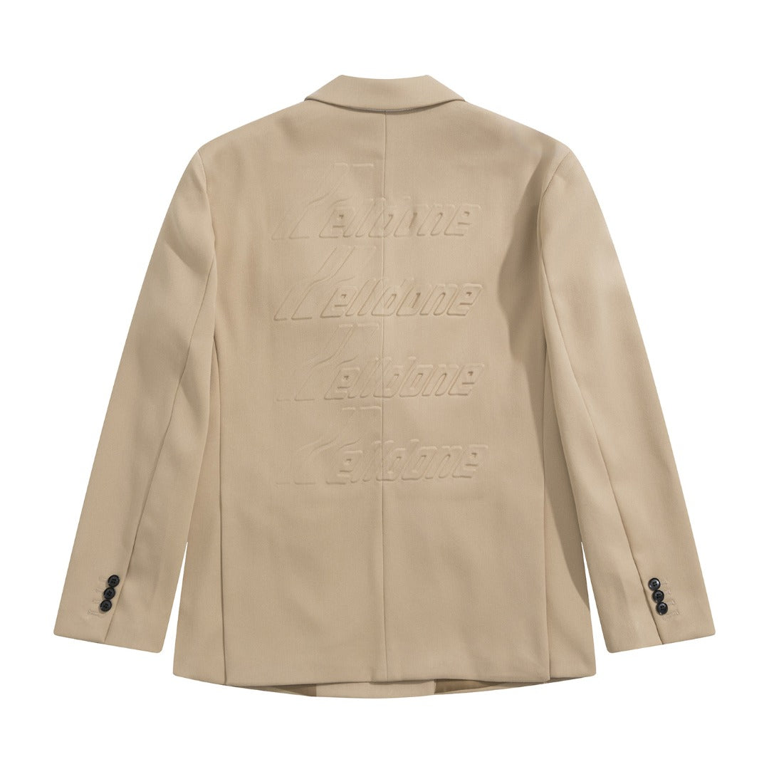 We11Done Beige Embossed Back Blazer