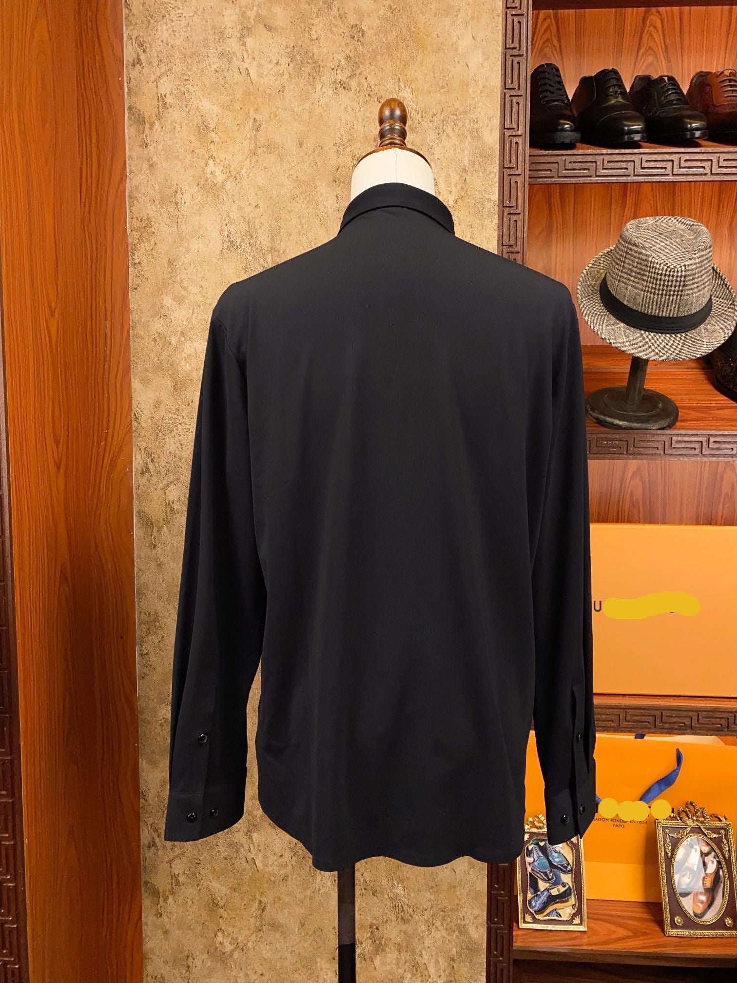 Black Tailored Fit Luxury Dress Shirt - SUITHARBOR
