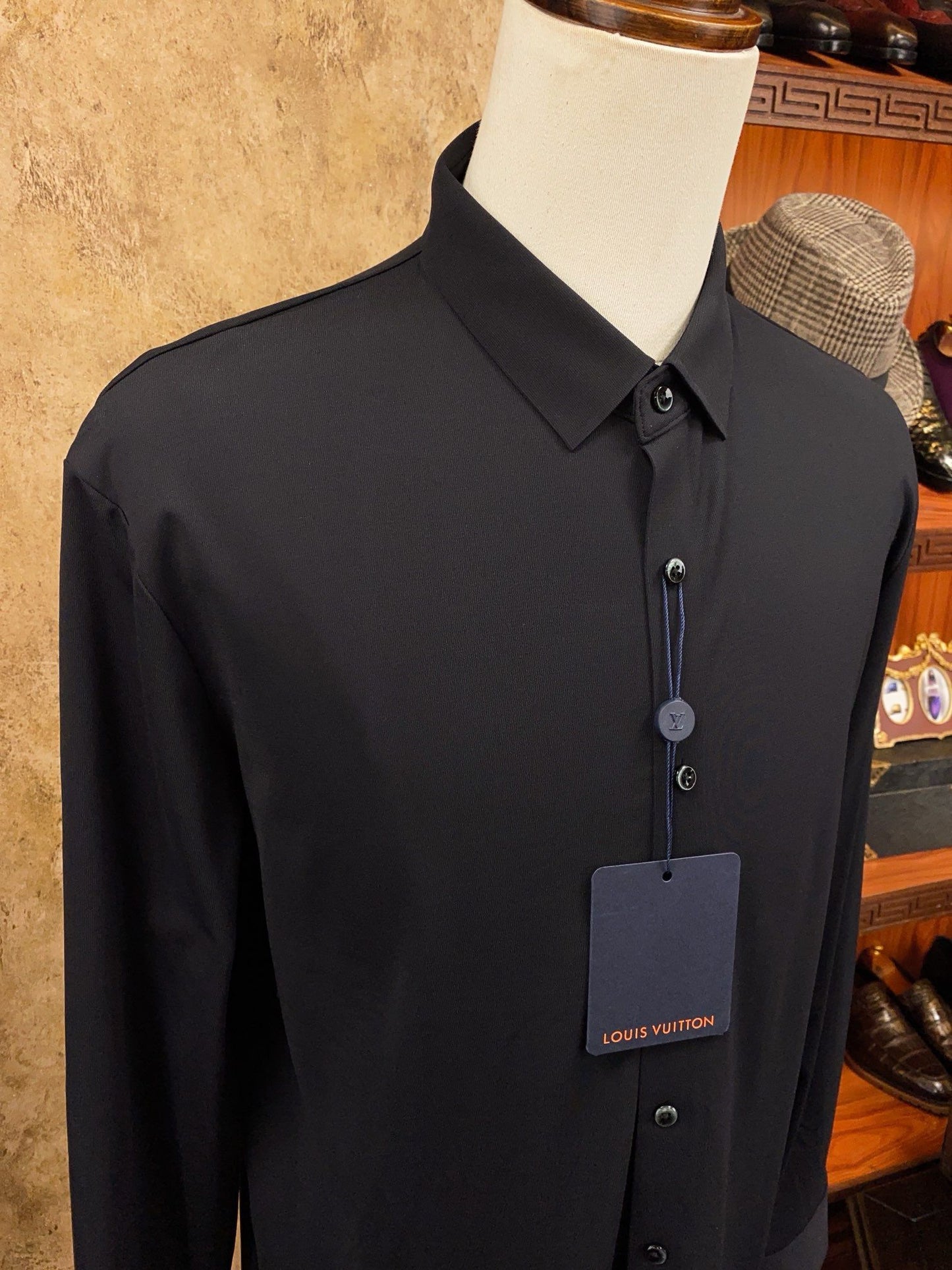 Black Tailored Fit Luxury Dress Shirt - SUITHARBOR