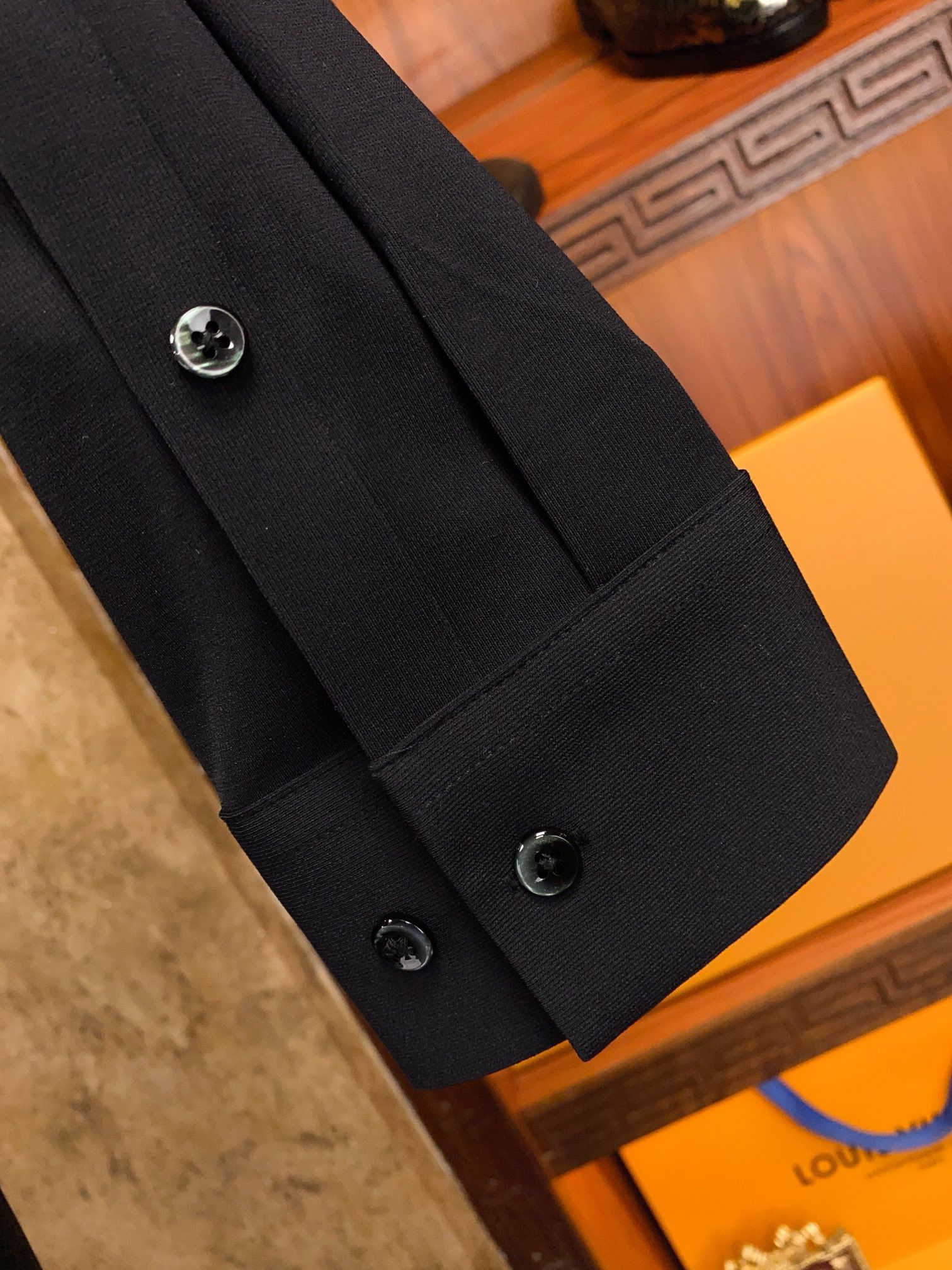 Black Tailored Fit Luxury Dress Shirt - SUITHARBOR