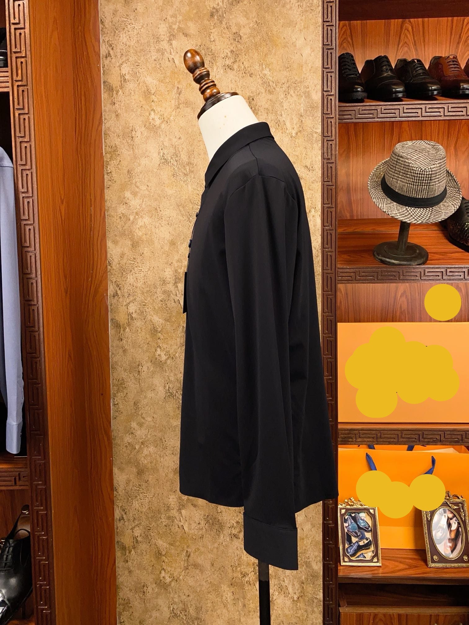 Black Tailored Fit Luxury Dress Shirt - SUITHARBOR