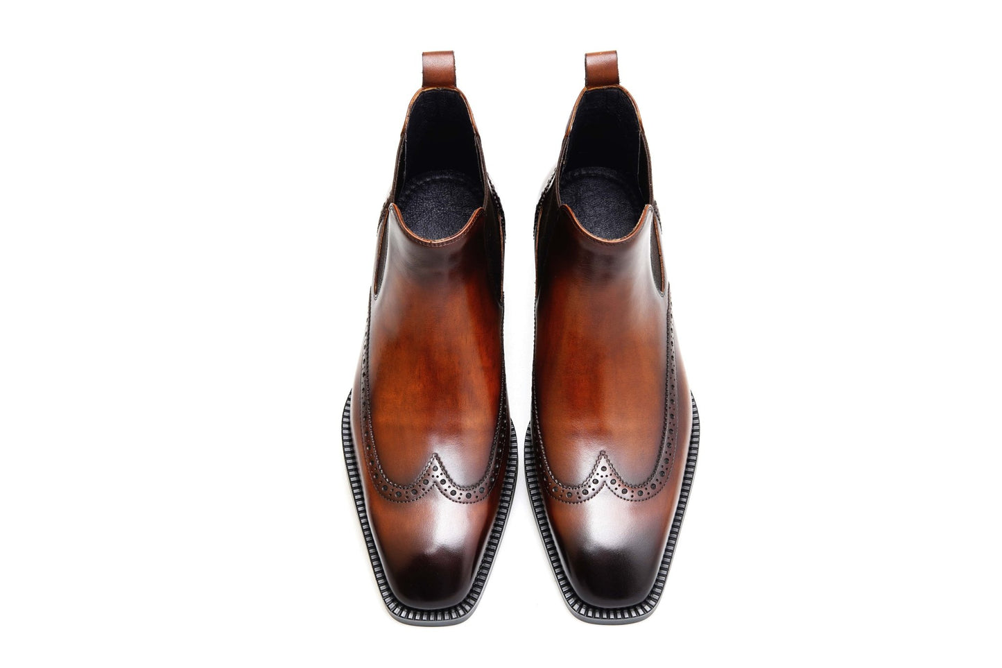 Chestnut Prestige Brogue Chelsea Boot - SUITHARBOR