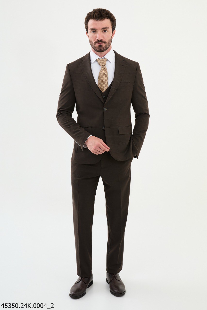 Chocolate Brown Three-Piece Suit – Sophisticated Formalwear for Men –  SUITHARBOR