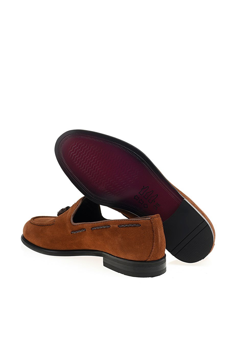 Cinnamon Men's Suede Tassel Loafers - SUITHARBOR