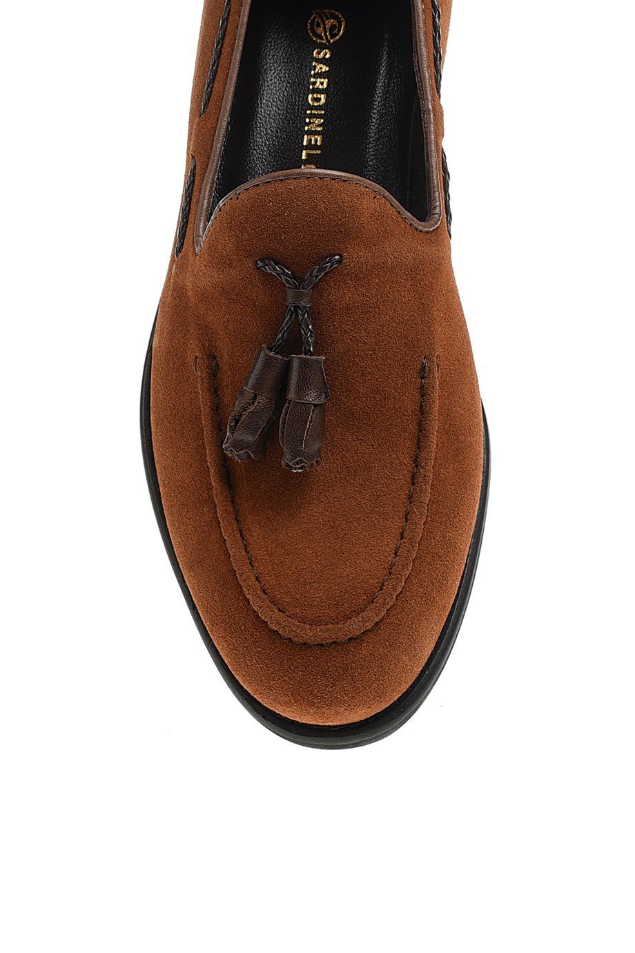 Cinnamon Men's Suede Tassel Loafers - SUITHARBOR