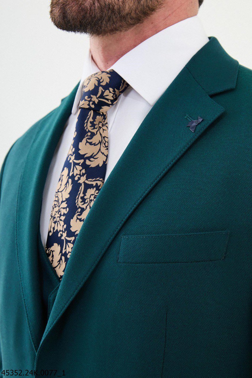 Emerald Green Slim Fit 3 - Piece Suit - SUITHARBOR