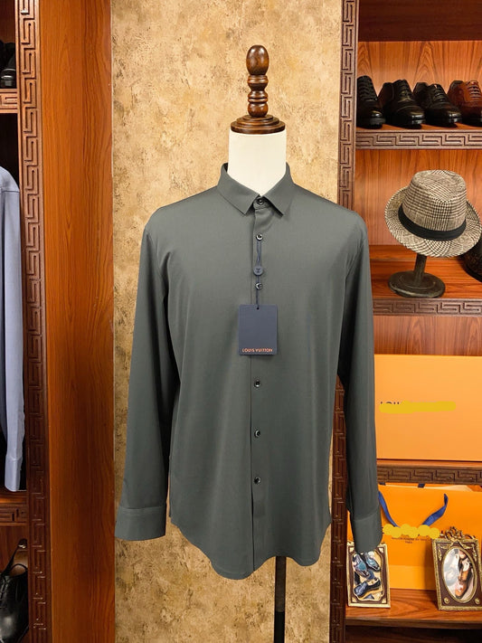 Grey Premium Dress Shirt - SUITHARBOR