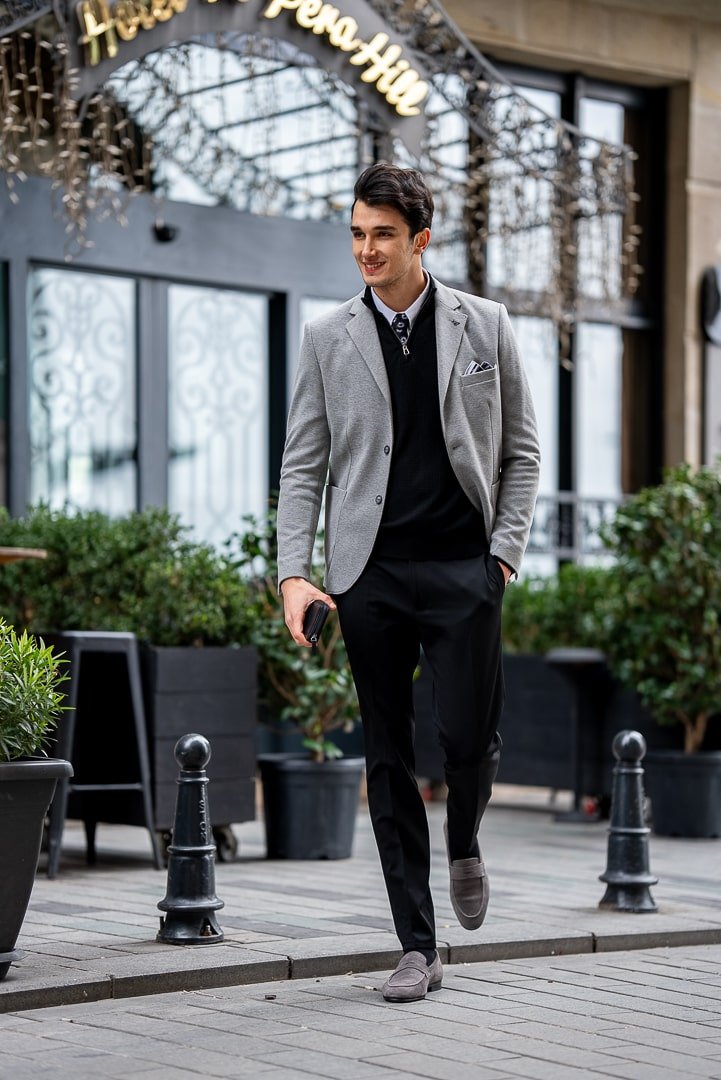 Light Grey Tailored Blazer - SUITHARBOR