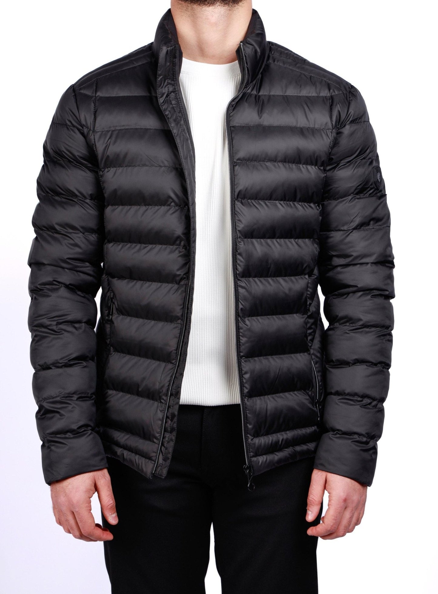 Men’s Black Quilted Puffer Jacket - SUITHARBOR