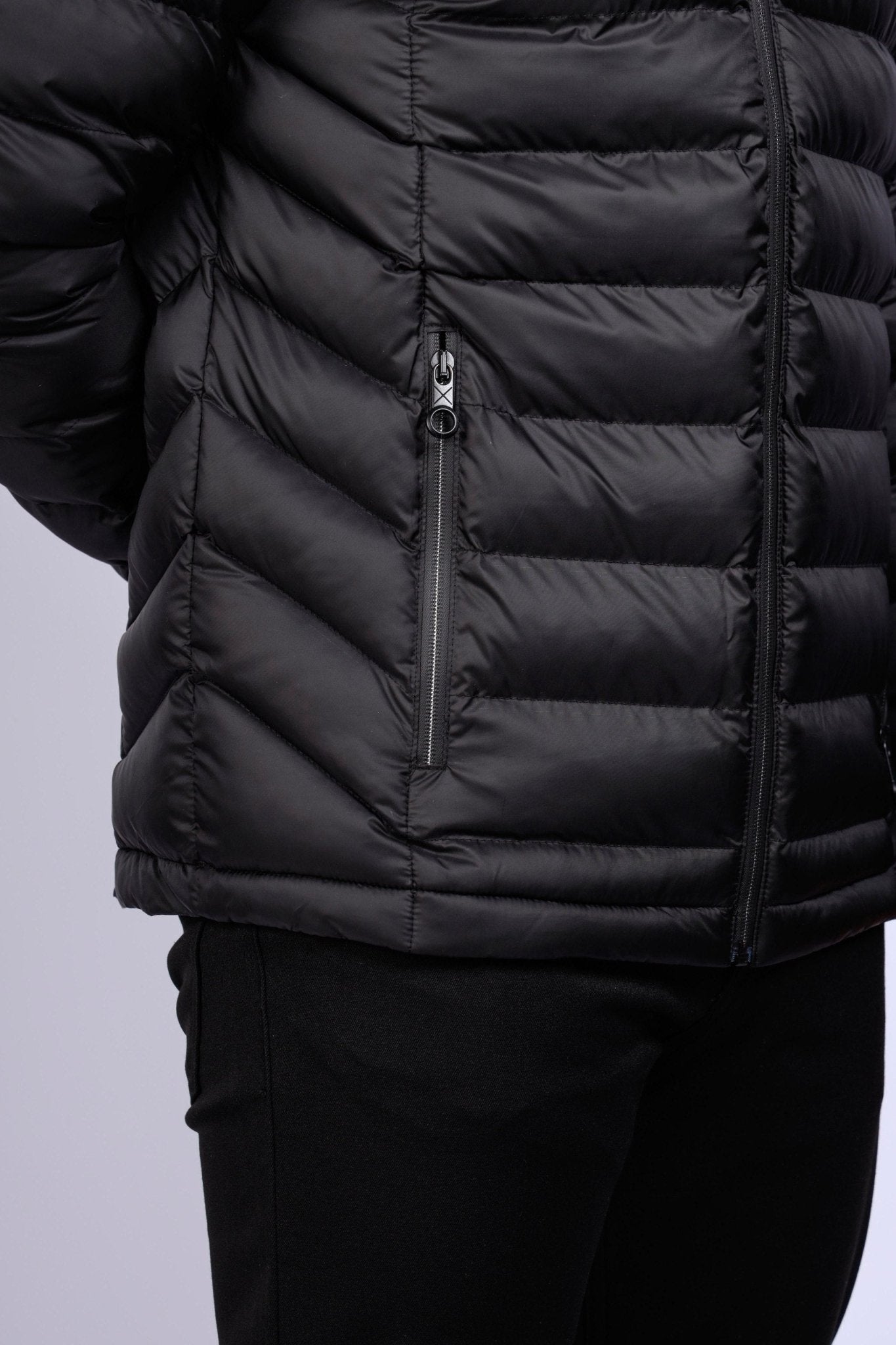 Men’s Black Quilted Puffer Jacket - SUITHARBOR