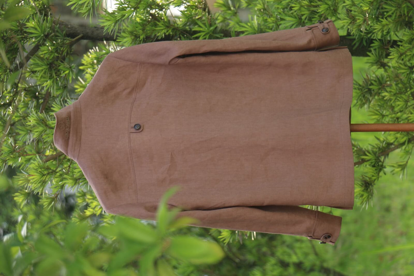 Men’s Brown Linen Field Jacket - SUITHARBOR