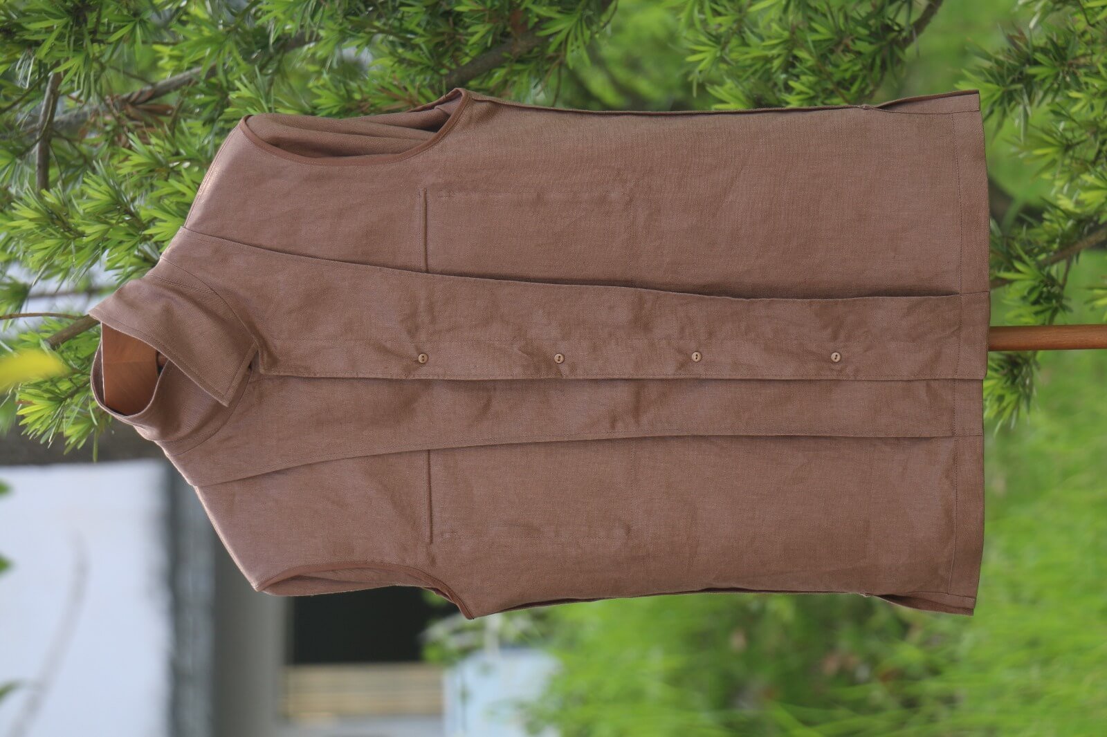 Men’s Brown Linen Field Jacket - SUITHARBOR