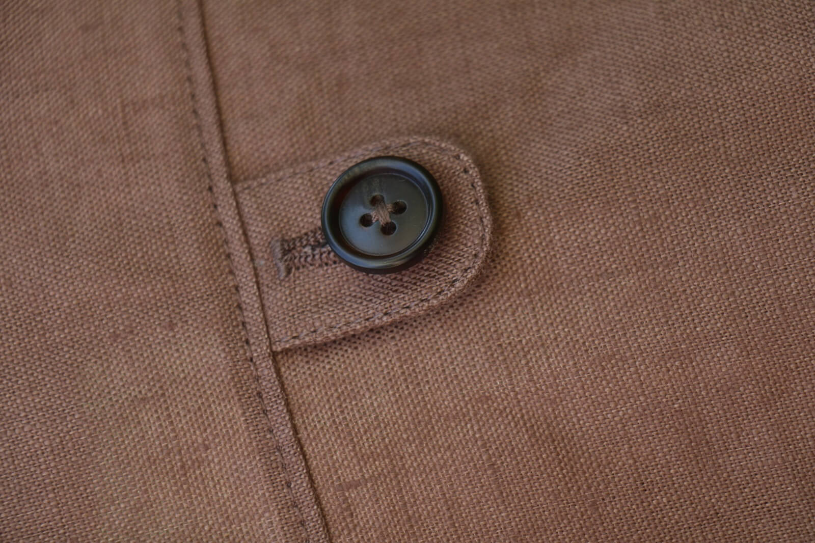 Men’s Brown Linen Field Jacket - SUITHARBOR