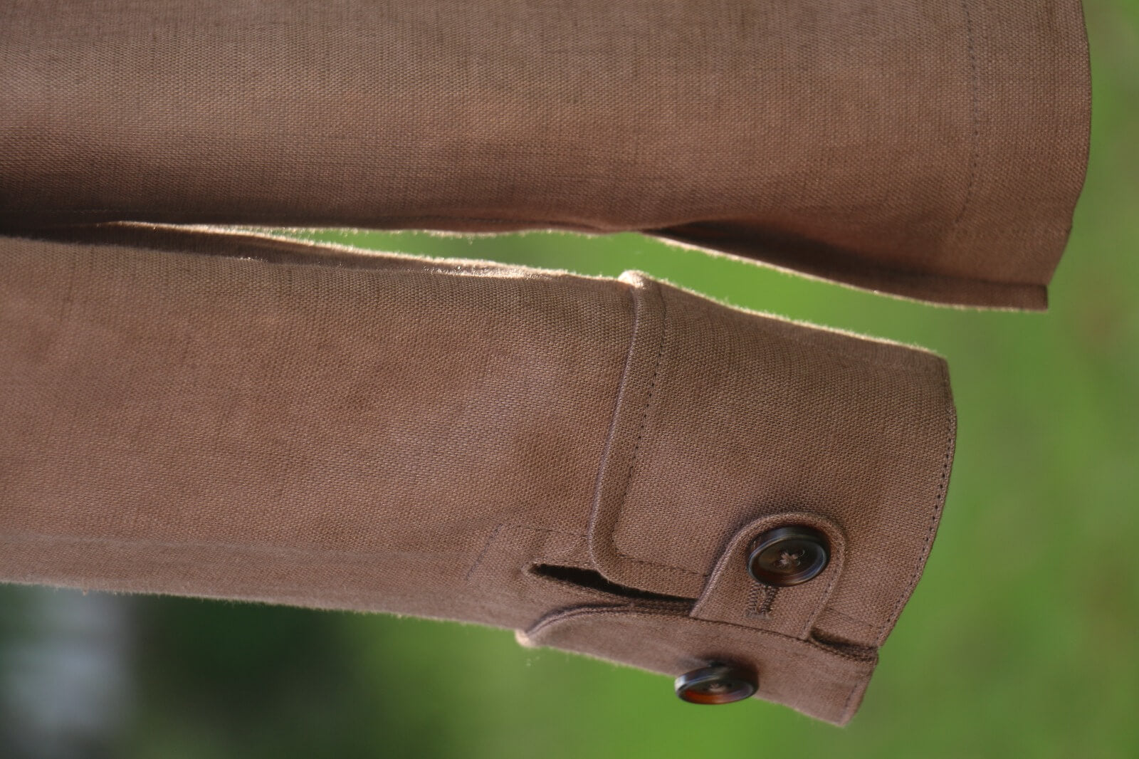 Men’s Brown Linen Field Jacket - SUITHARBOR