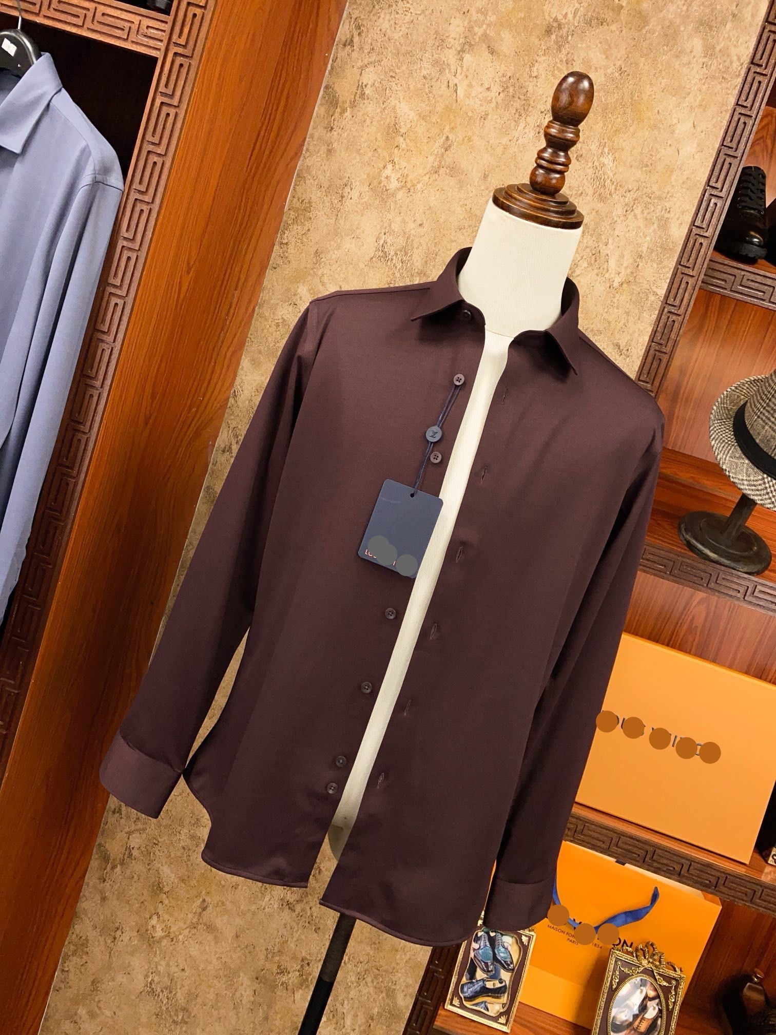 Men’s Brown Prestige Dress Shirt - SUITHARBOR