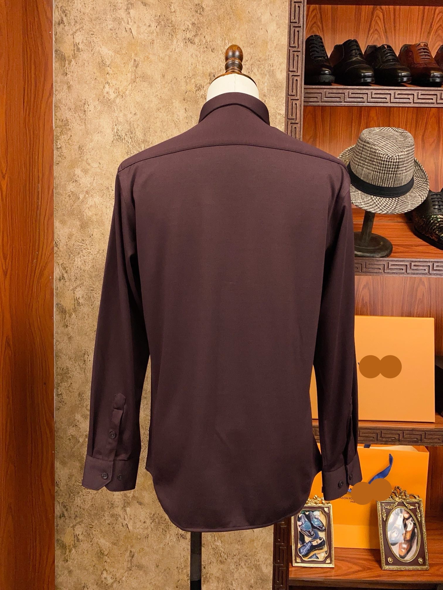 Men’s Brown Prestige Dress Shirt - SUITHARBOR