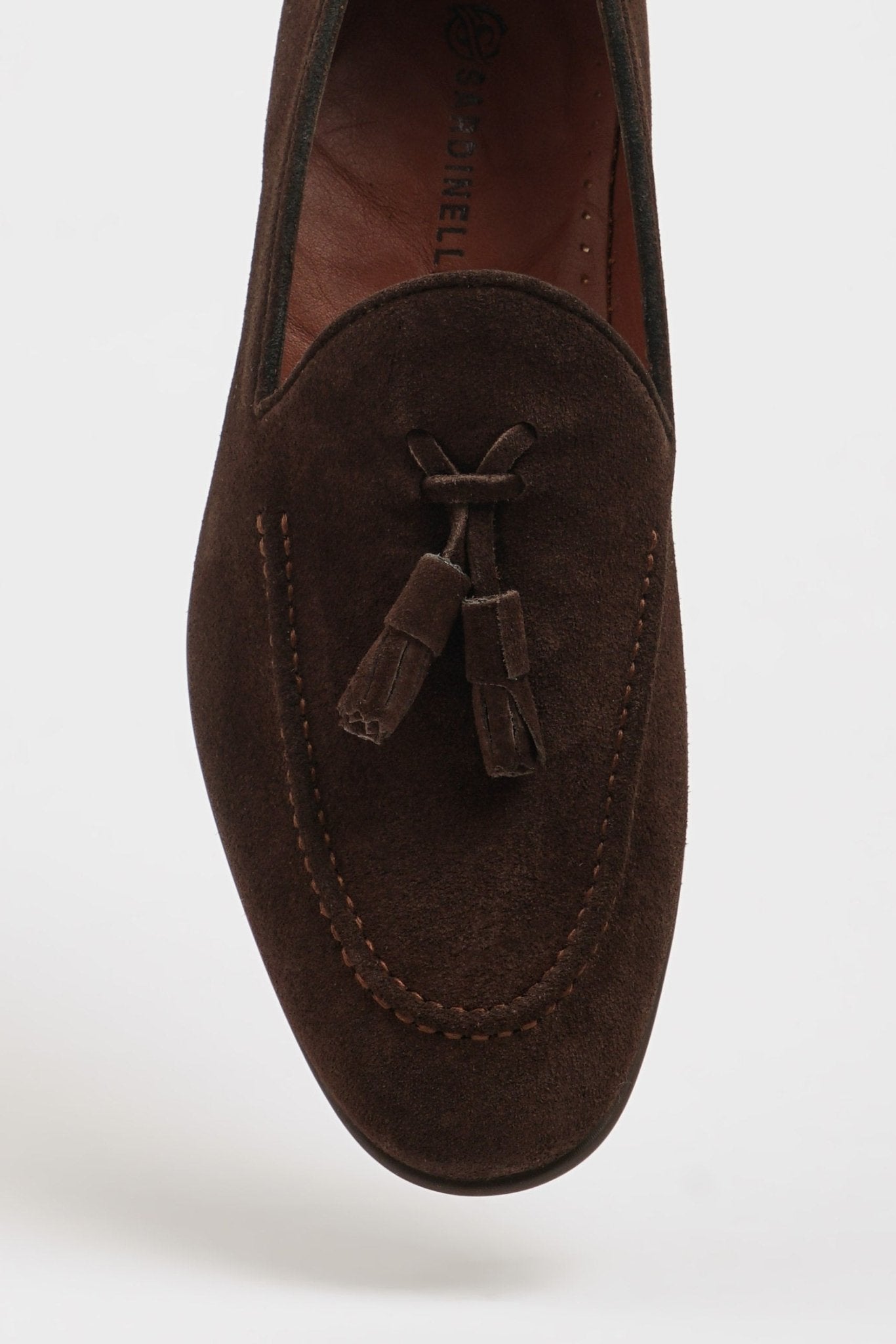 Men’s Brown Suede Tassel Loafers - SUITHARBOR