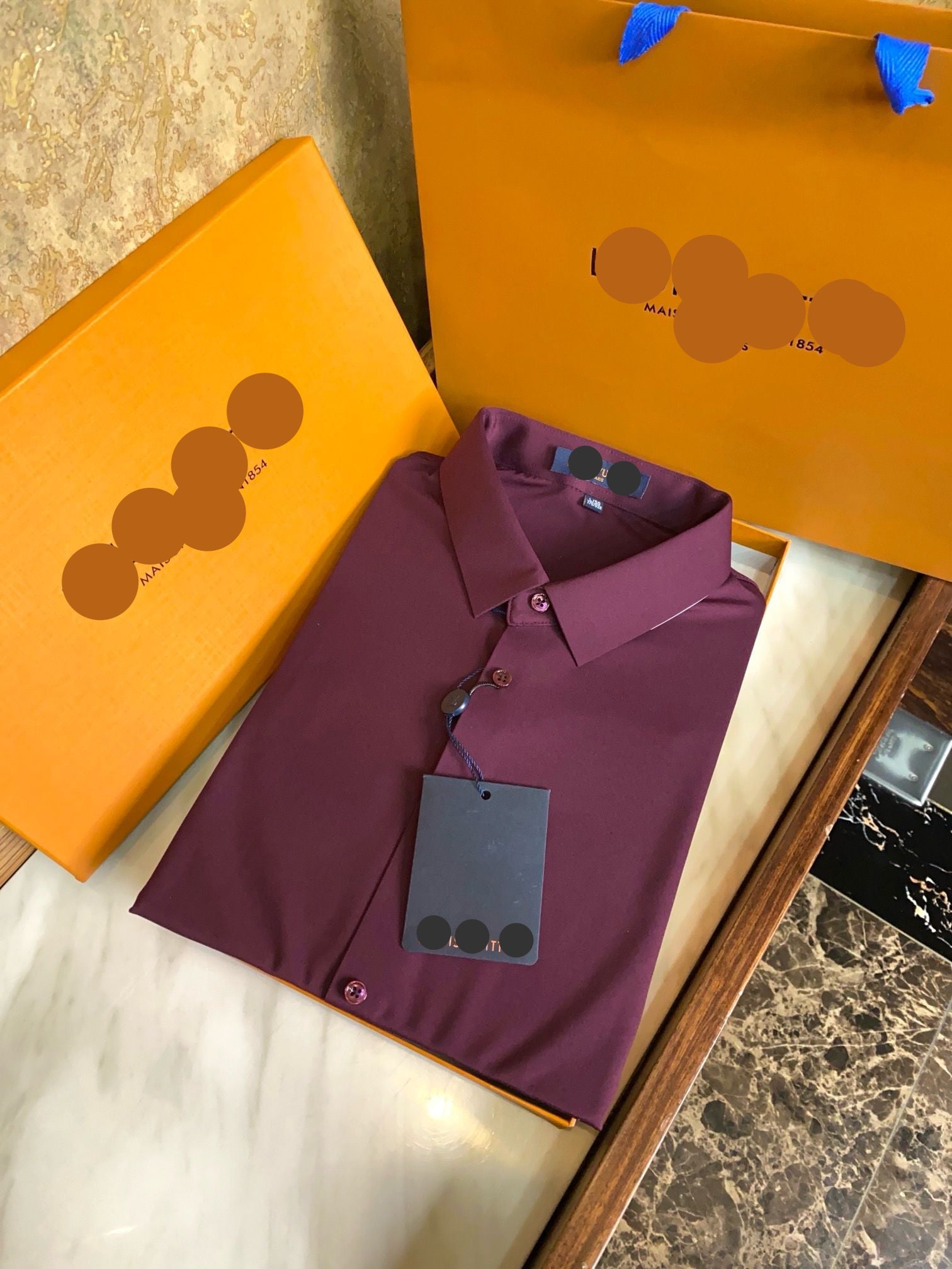 Men’s Burgundy Prestige Dress Shirt - SUITHARBOR