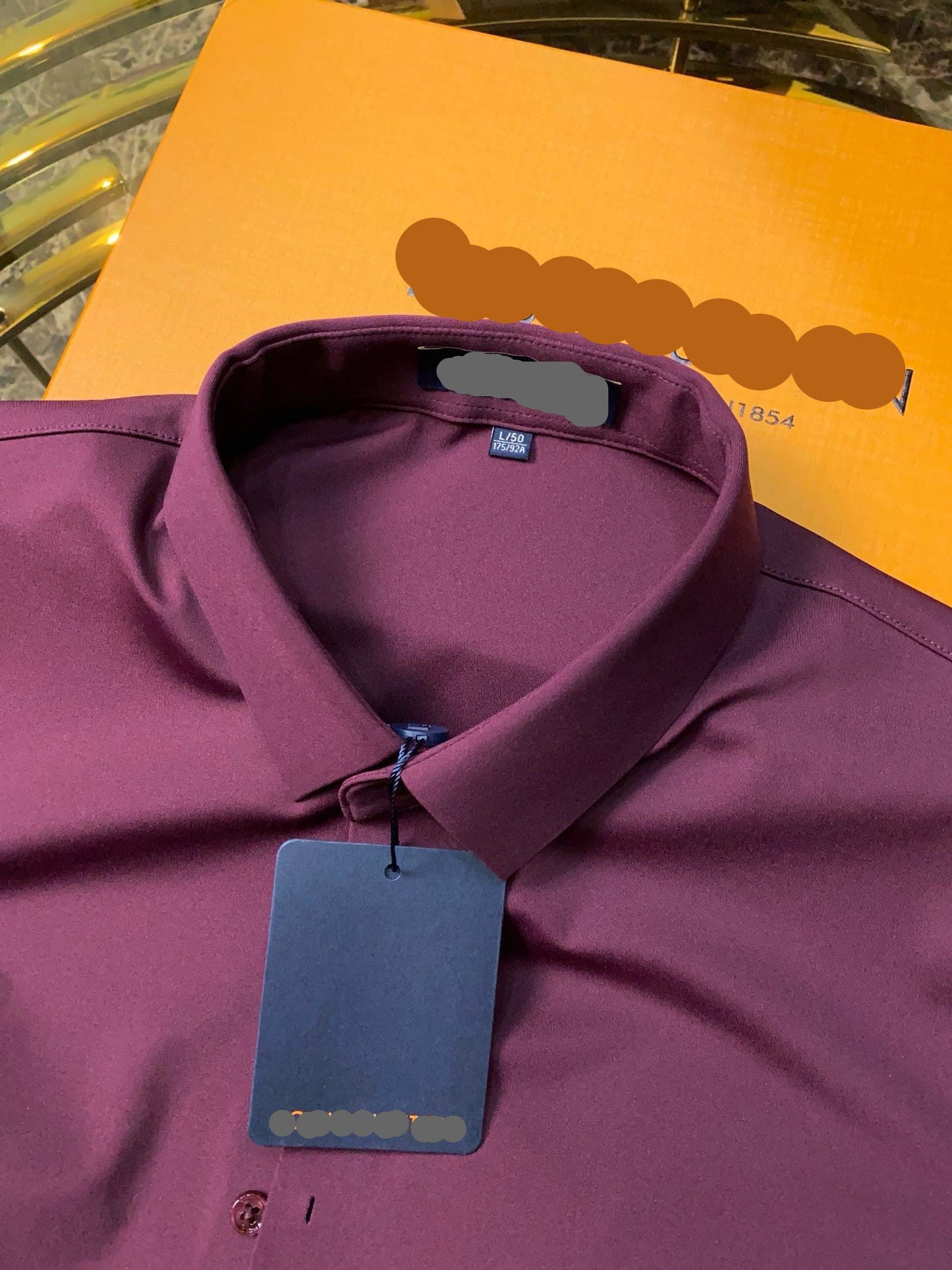 Men’s Burgundy Prestige Dress Shirt - SUITHARBOR
