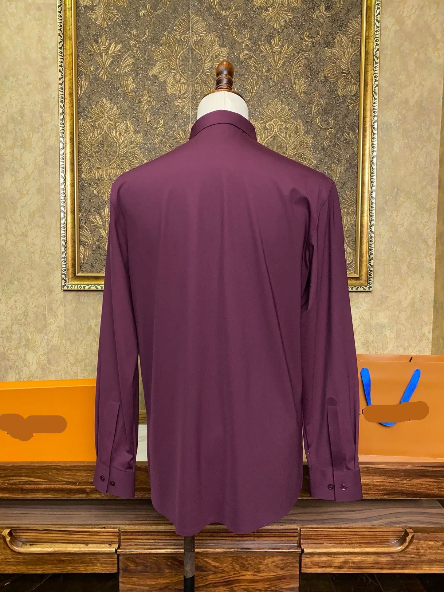 Men’s Burgundy Prestige Dress Shirt - SUITHARBOR