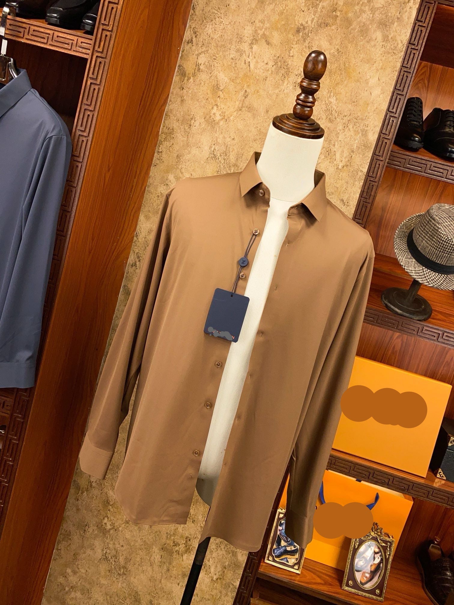 Men’s Camel Tan Executive Dress Shirt - SUITHARBOR