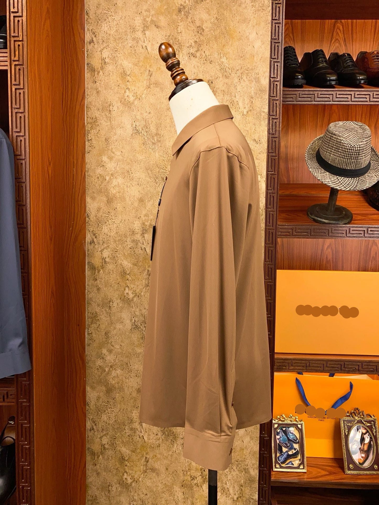 Men’s Camel Tan Executive Dress Shirt - SUITHARBOR