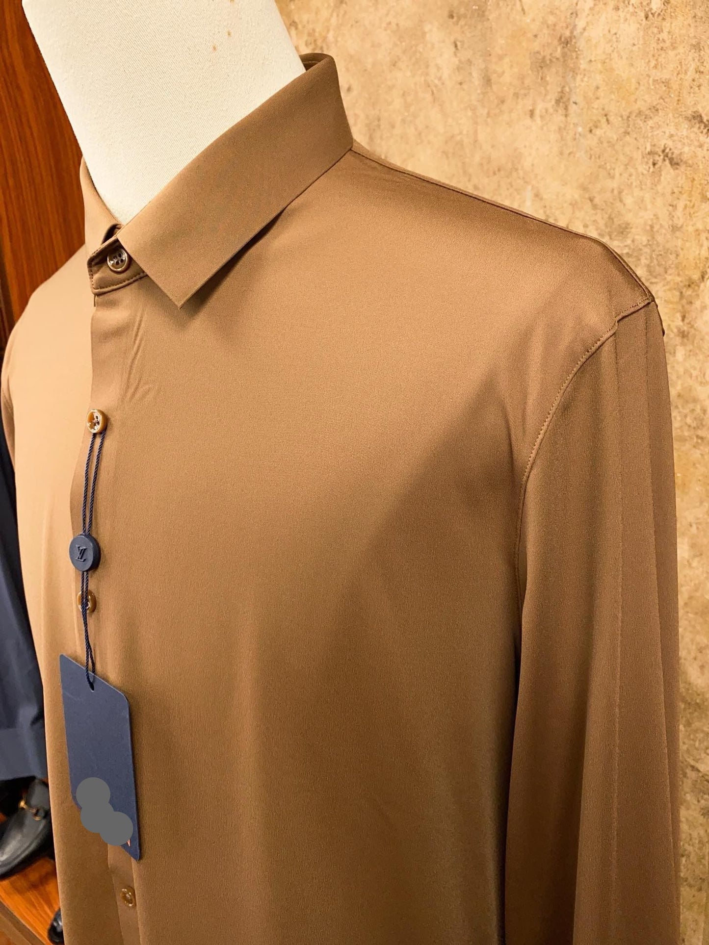 Men’s Camel Tan Executive Dress Shirt - SUITHARBOR