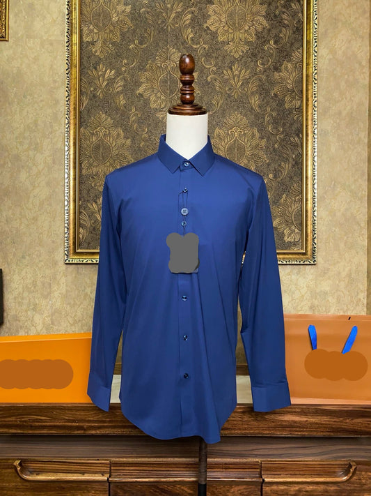 Men’s Classic Navy Executive Dress Shirt - SUITHARBOR