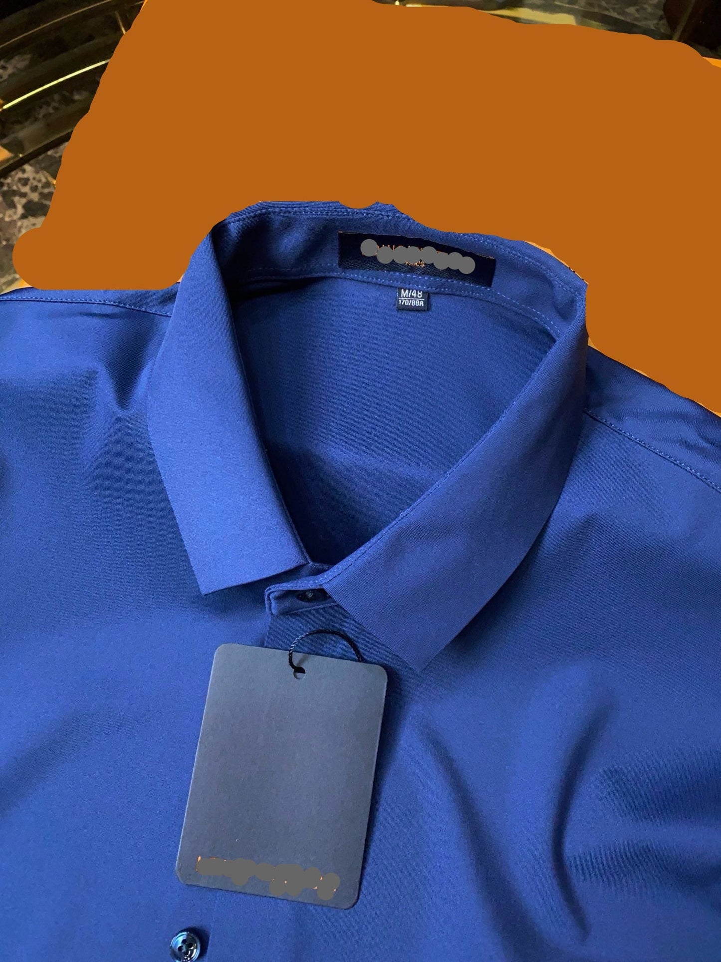 Men’s Classic Navy Executive Dress Shirt - SUITHARBOR