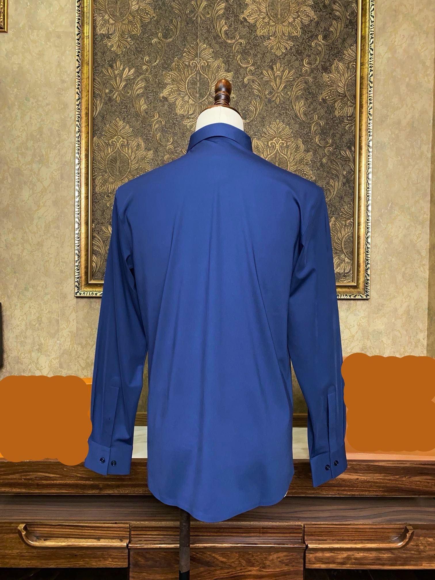 Men’s Classic Navy Executive Dress Shirt - SUITHARBOR