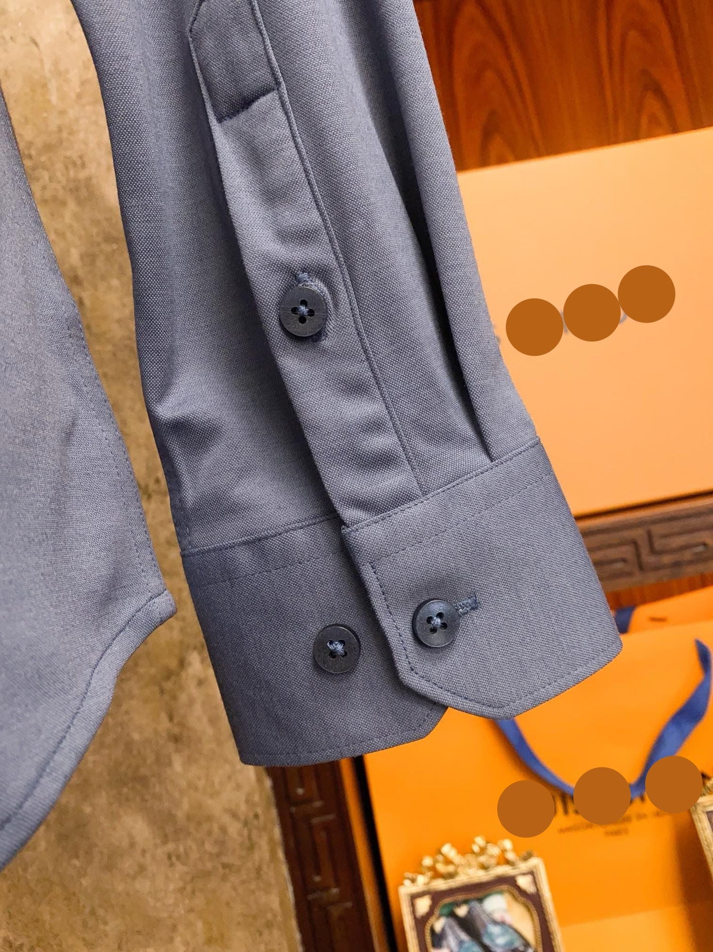 Men’s Dusty Blue Classic Dress Shirt - SUITHARBOR