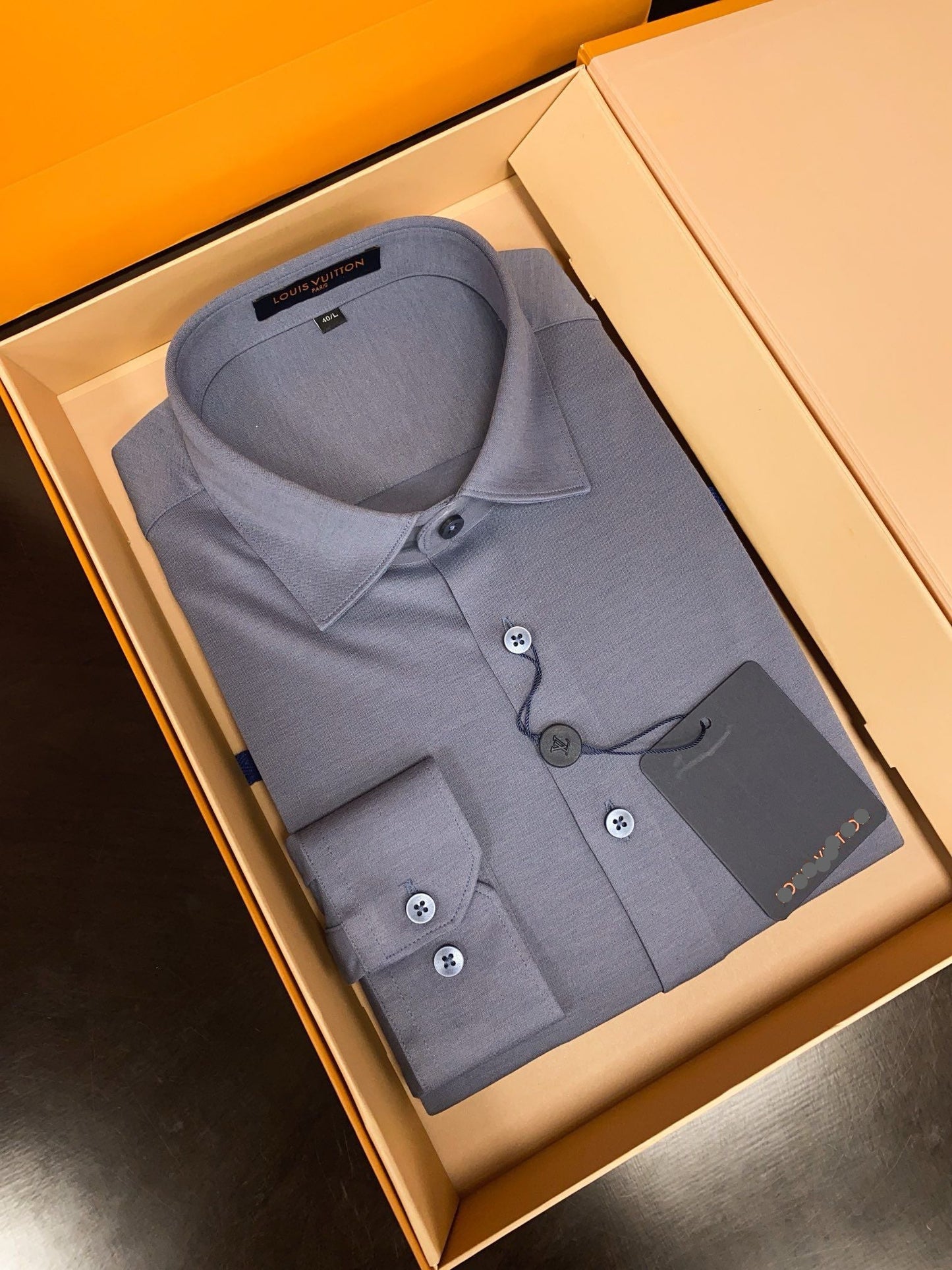 Men’s Dusty Blue Classic Dress Shirt - SUITHARBOR