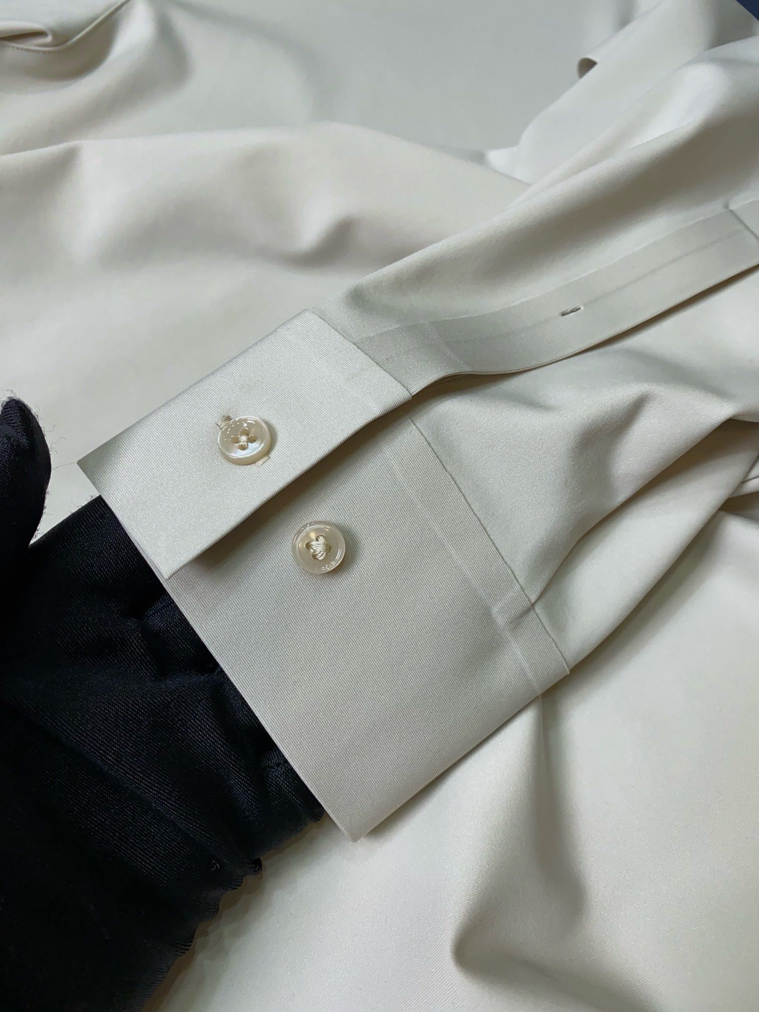 Men’s Ivory White Dress Shirt - SUITHARBOR